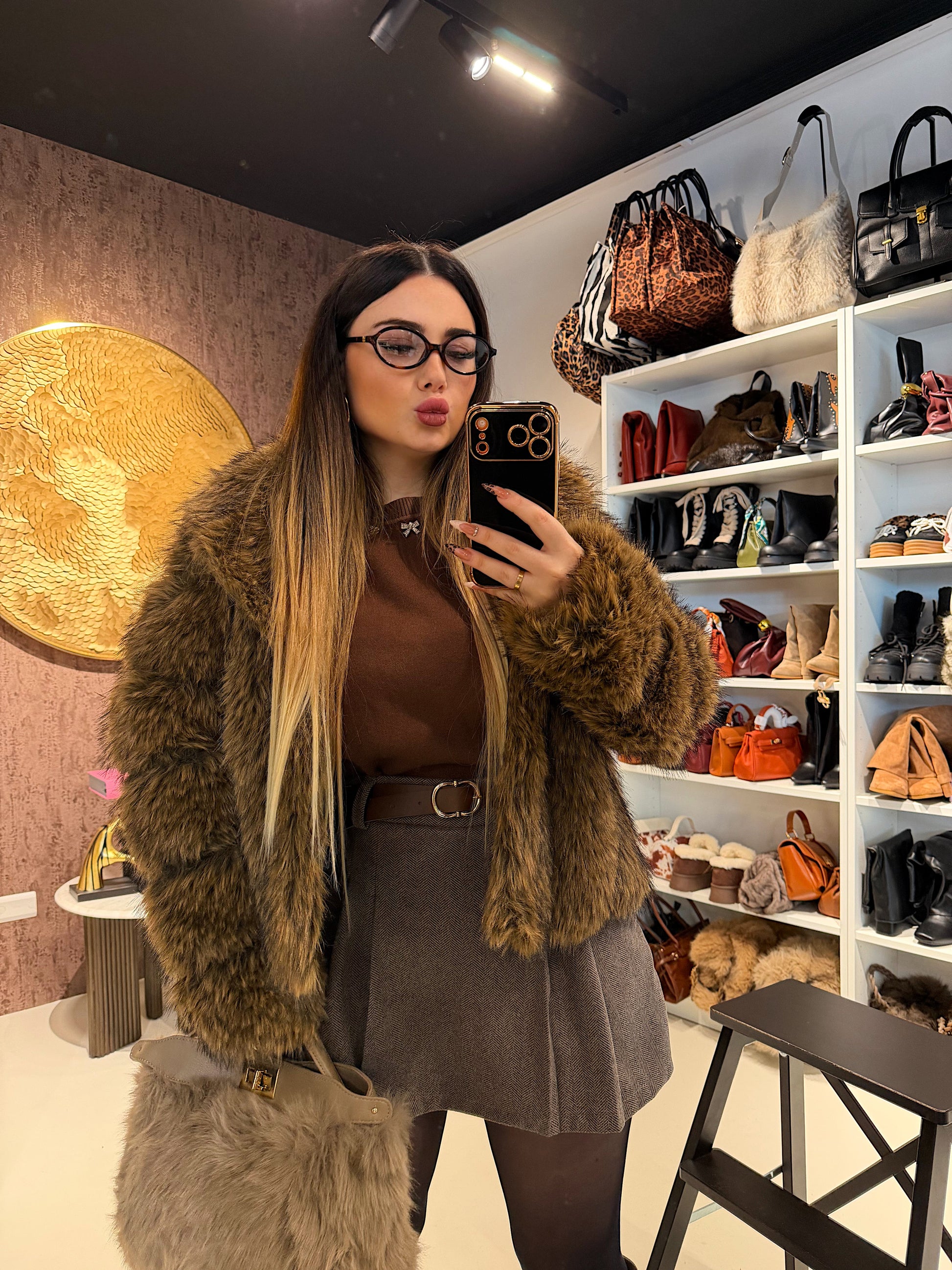 Giacca in Eco-Pelliccia soft