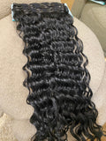 Maxi fascia 7 clip onde morbide con clip nero