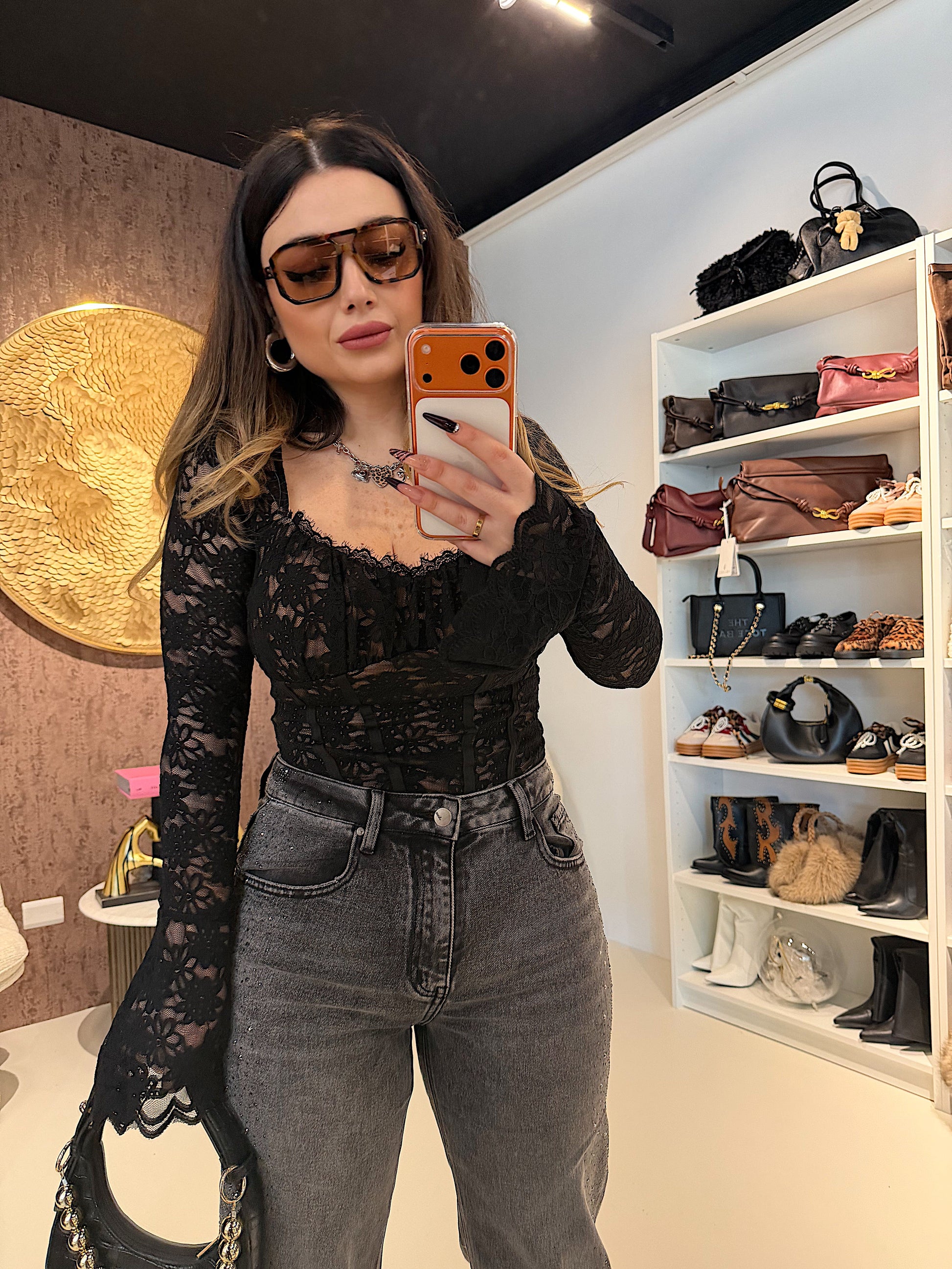 Top in Pizzo con Dettaglio Bustier
