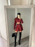 Completo camicia e gonna scozzese