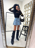 Maglia in pizzo collo alto