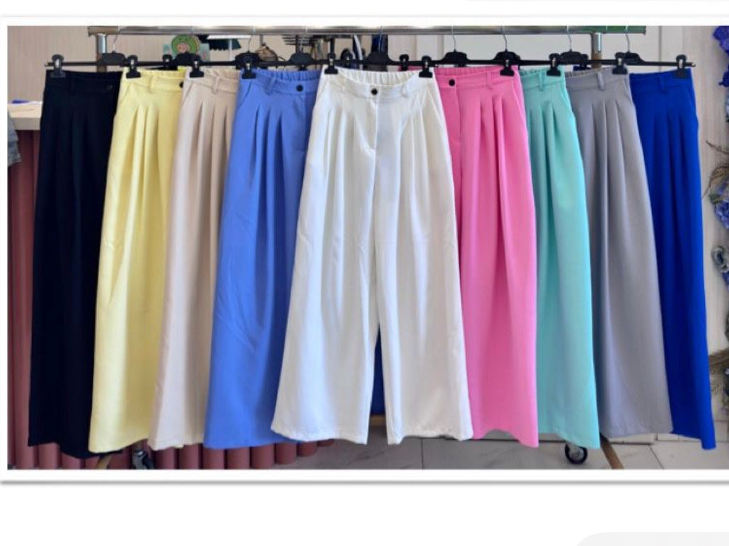 Pantalone a vita alta con pince