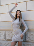 Abito in maglia vers beige