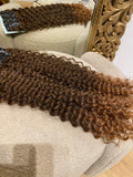 Maxi fascia Riccia con clip castano Degradè T1b/30