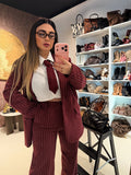 Completo due pezzi a righe