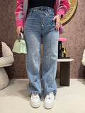 Jeans taglio obliquo