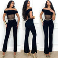 Tuta con trasparenza nera e push up