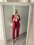Completo giacca e pantalone bordeaux