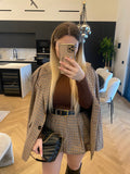Gonna a palloncino check nude