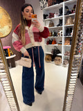 Jeans love con ricami