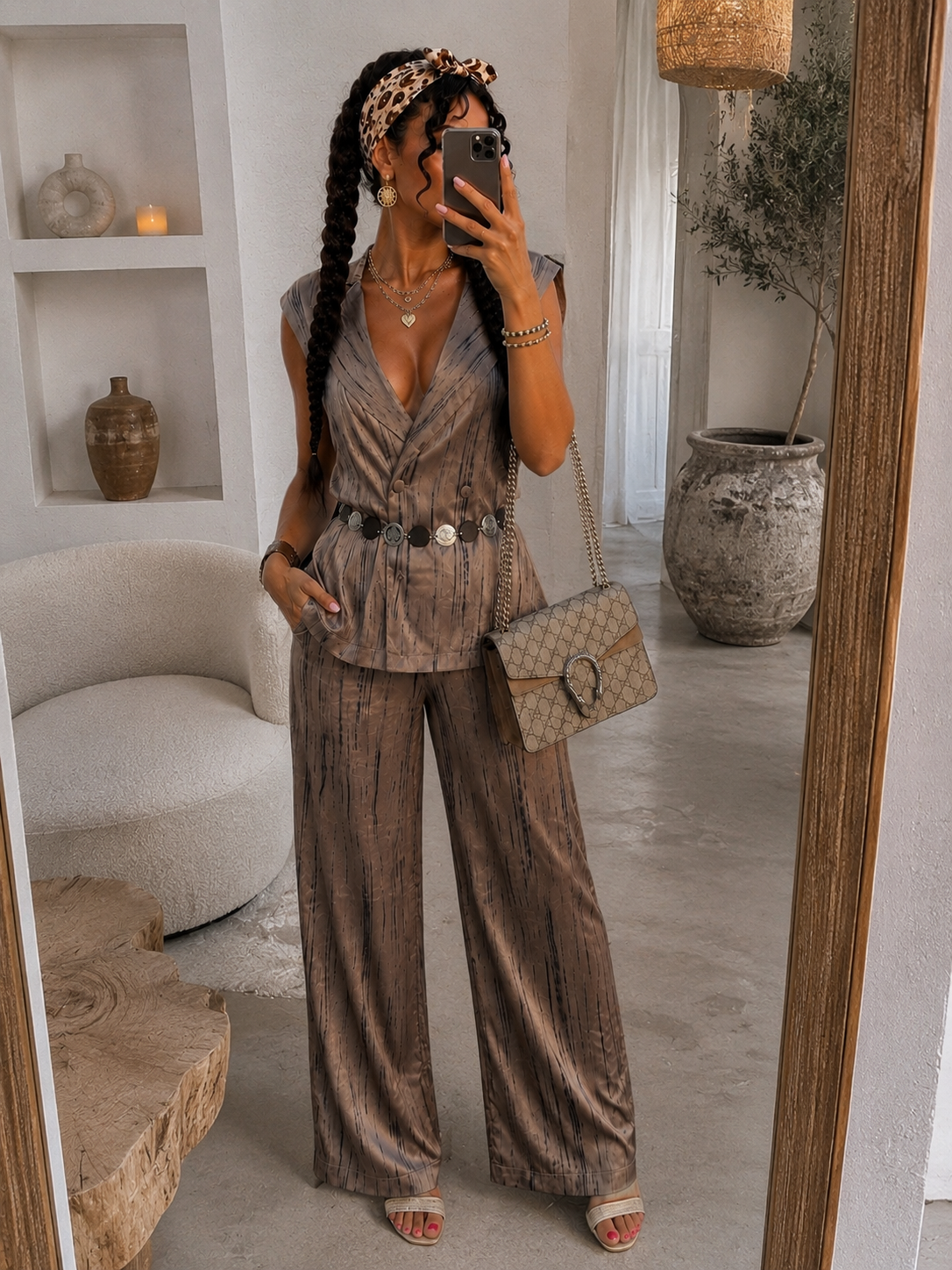 Completo venature luxury con cintura