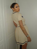 Set maglia e gonna tennis beige