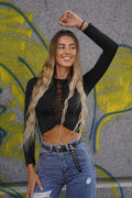 Maglia nera con strappi