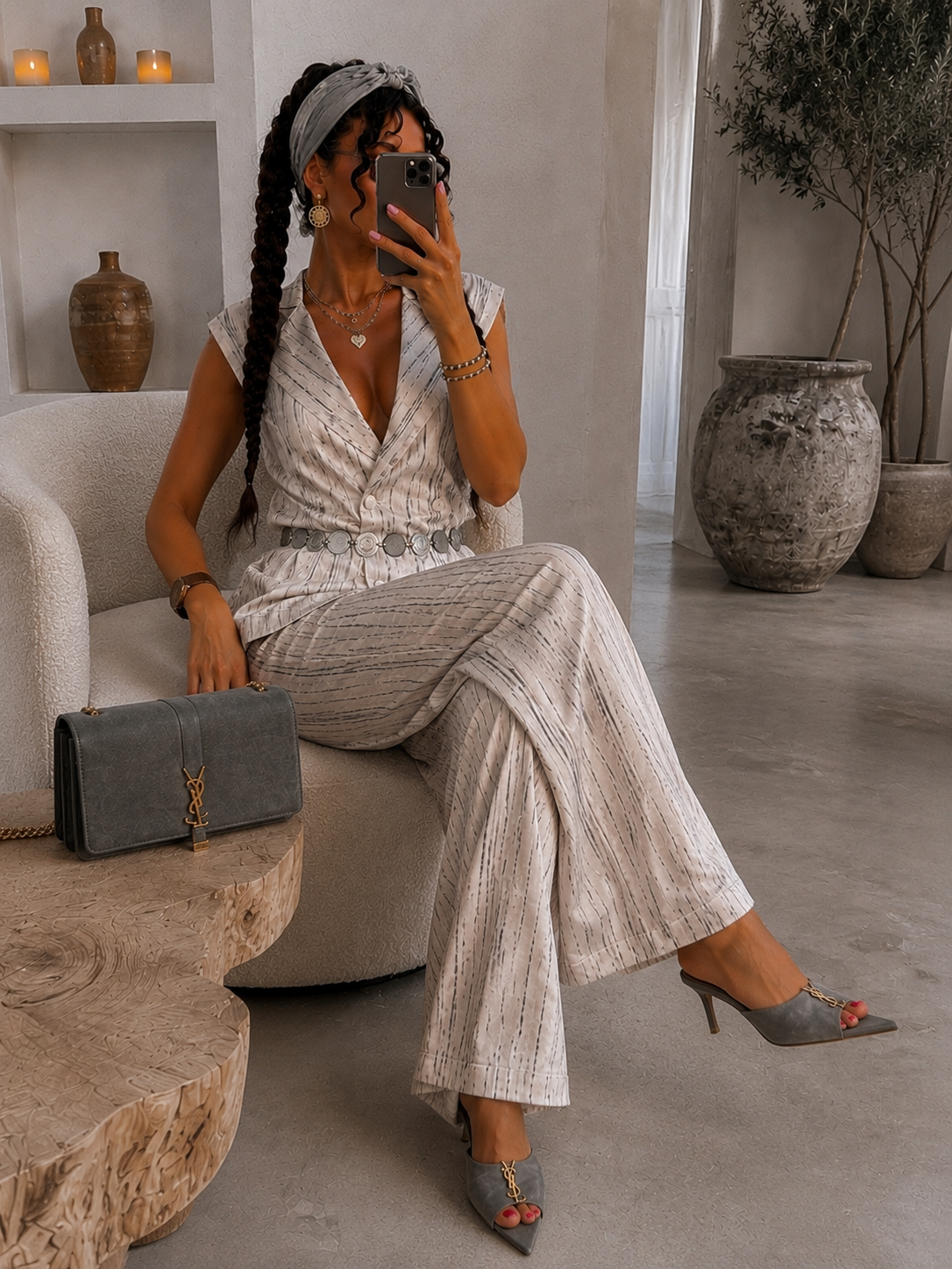 Completo venature luxury con cintura