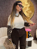 Maglione maniche maculato