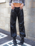 Pantalone cargo in ecopelle
