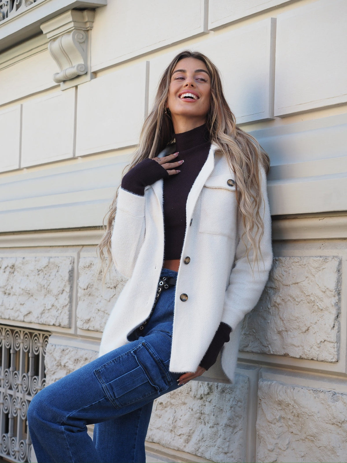 Giacca Teddy soft bianca