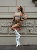 Short Camel con cintura