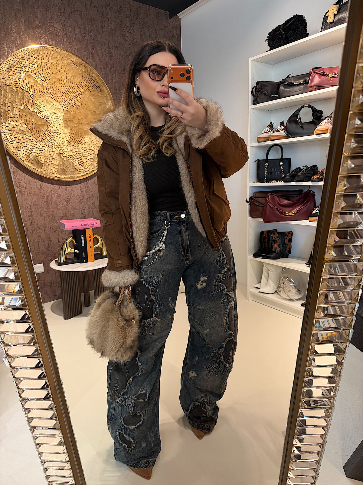 Jeans Ballon con Catenina