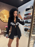 Completo giacca e short con pizzo