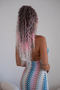 Coda #T-PINK riccia con Coulisse Rosa Degradè