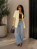 Blazer oversize con maniche in pizzo