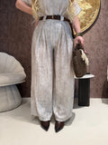 Completo camicia e pantalone stone con cintura