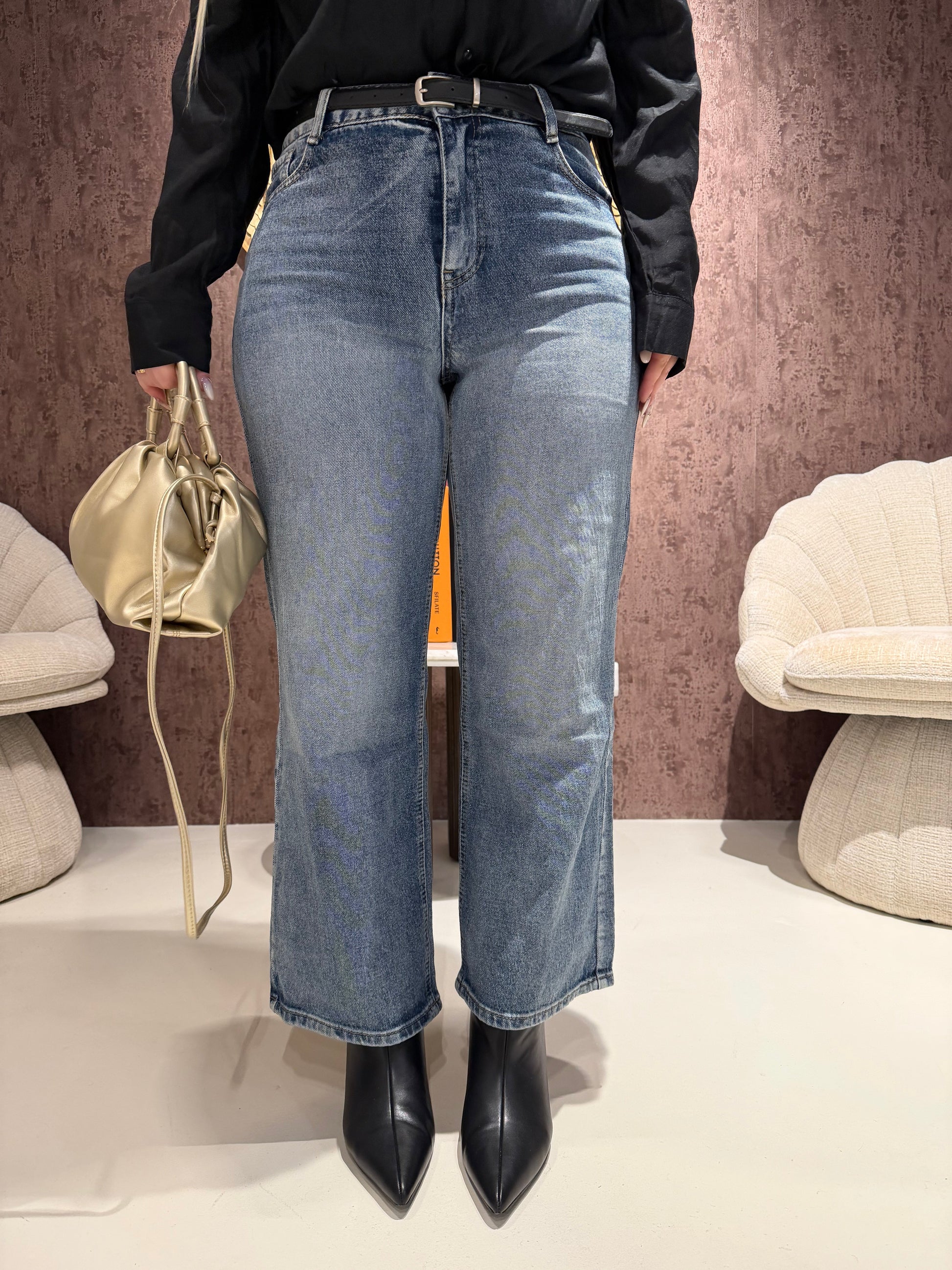 Jeans urban con cinturina