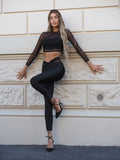 Pantalone con trasparenza