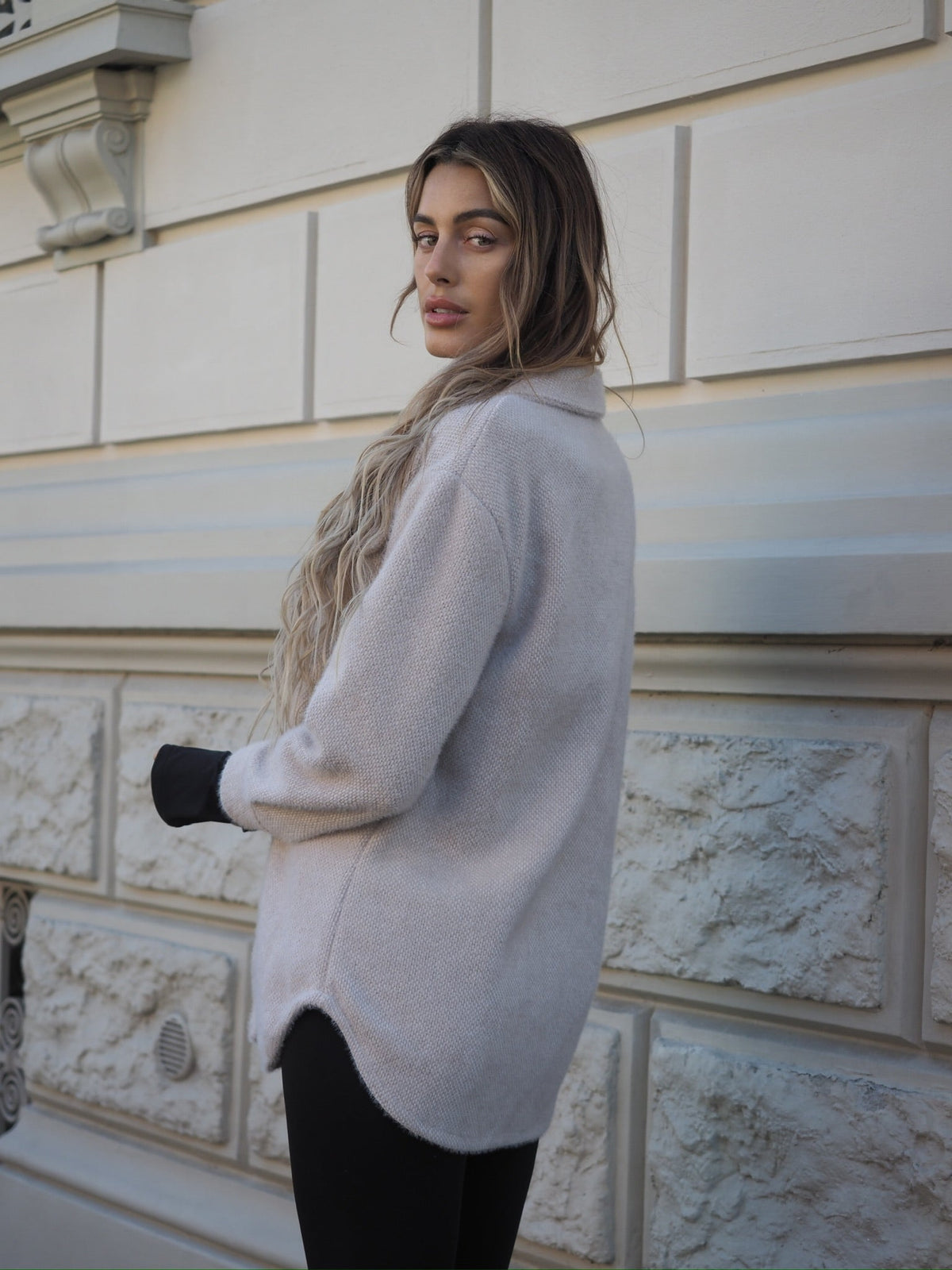 Giacca Teddy soft nude