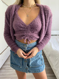 Due pezzi Cardigan e top glicine