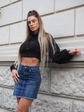 Gonna in jeans con borchie