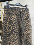 Pantalone con strass animalier