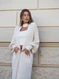 Maxi cardigan beige