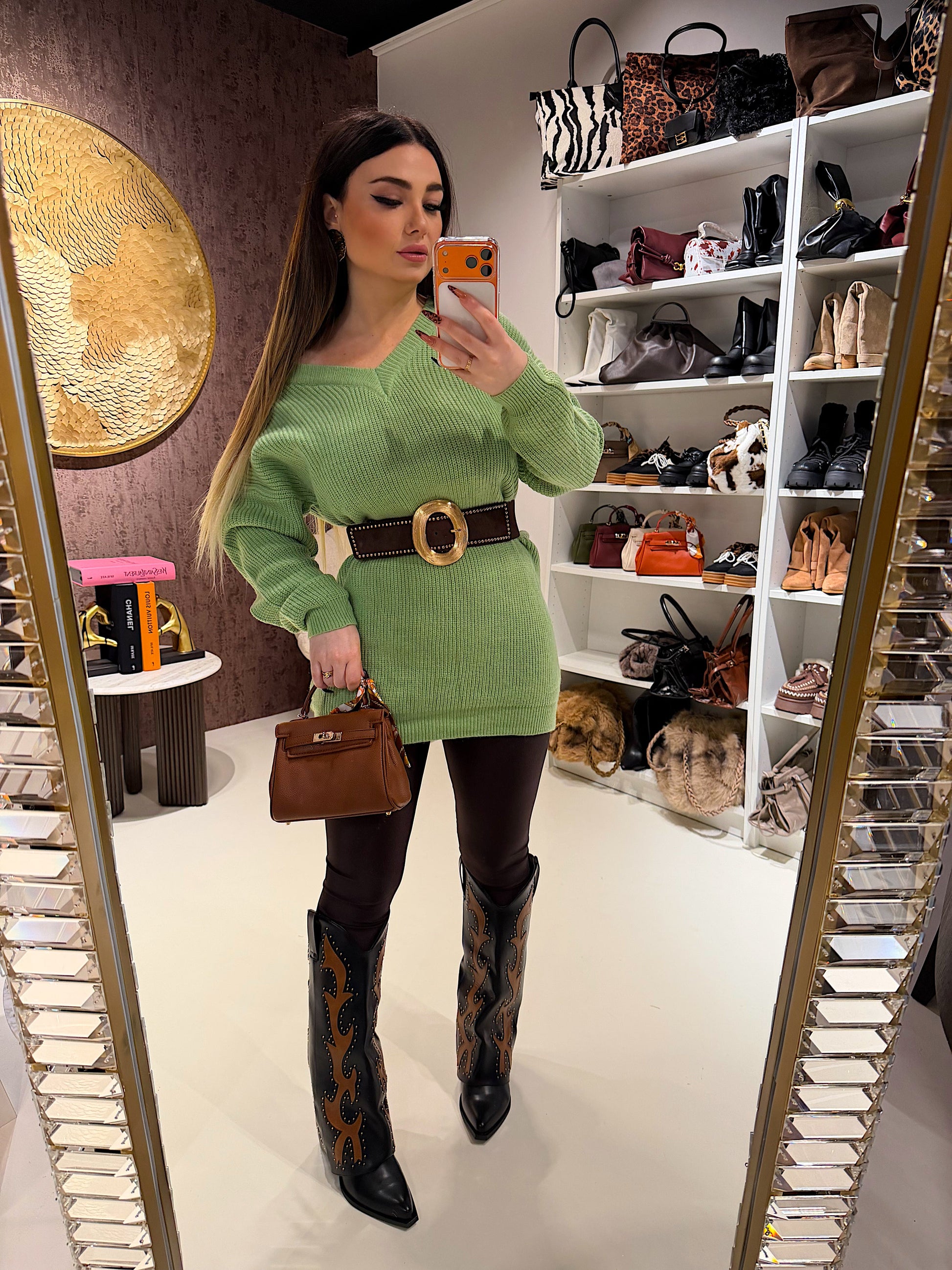 Maglione o mini dress menta