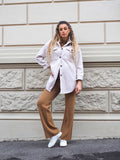 Giacca con bottoni beige