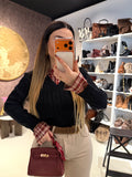 Maglioncino con camicia integrata a quadri