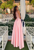 Completo da cerimonia con strass cipria