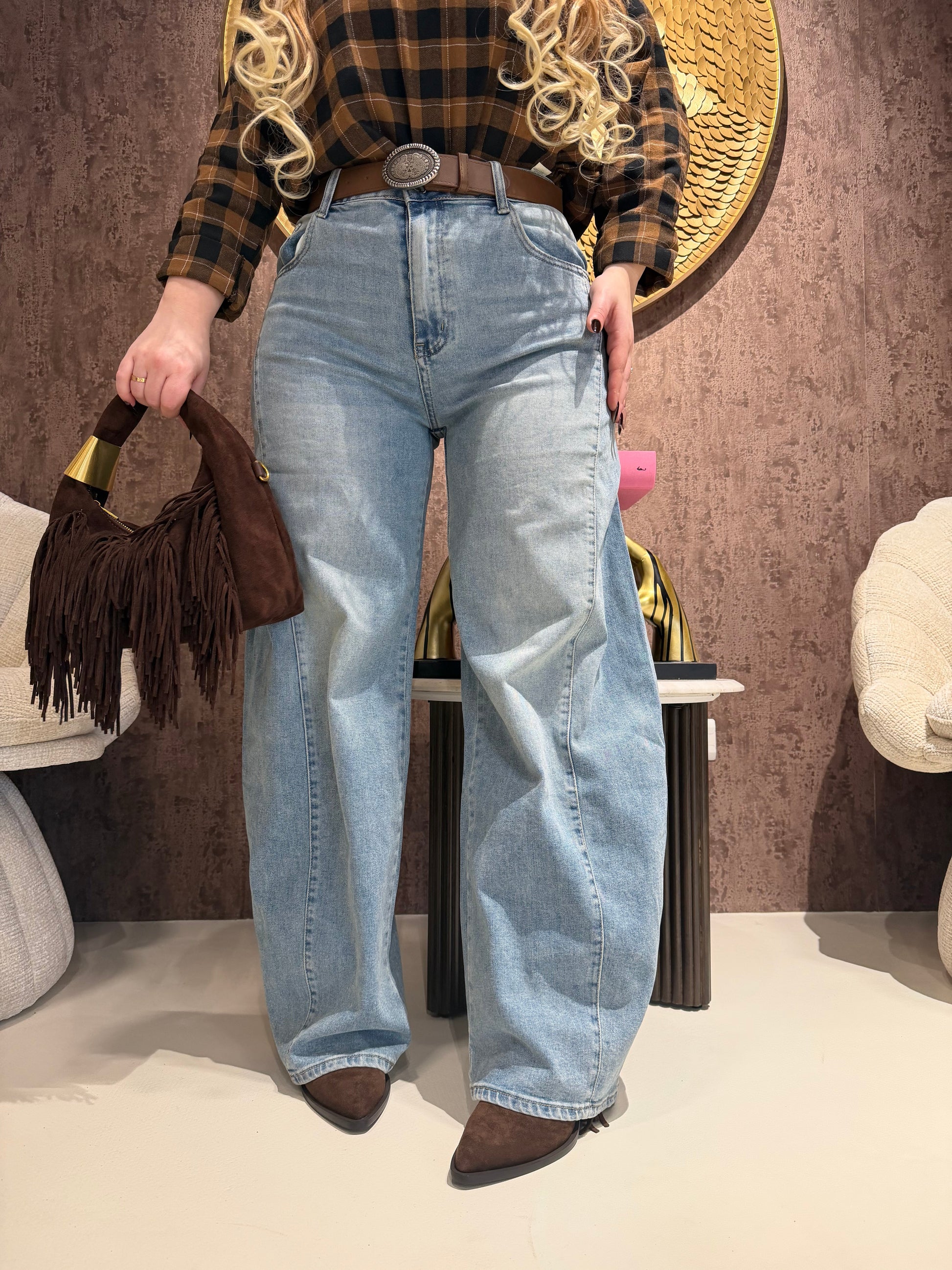 Jeans Vintage con Cintura western