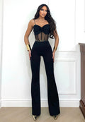 Tuta bustier nero