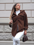 Giacca con bottoni choco