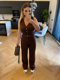 Completo gilet e pantalone choco