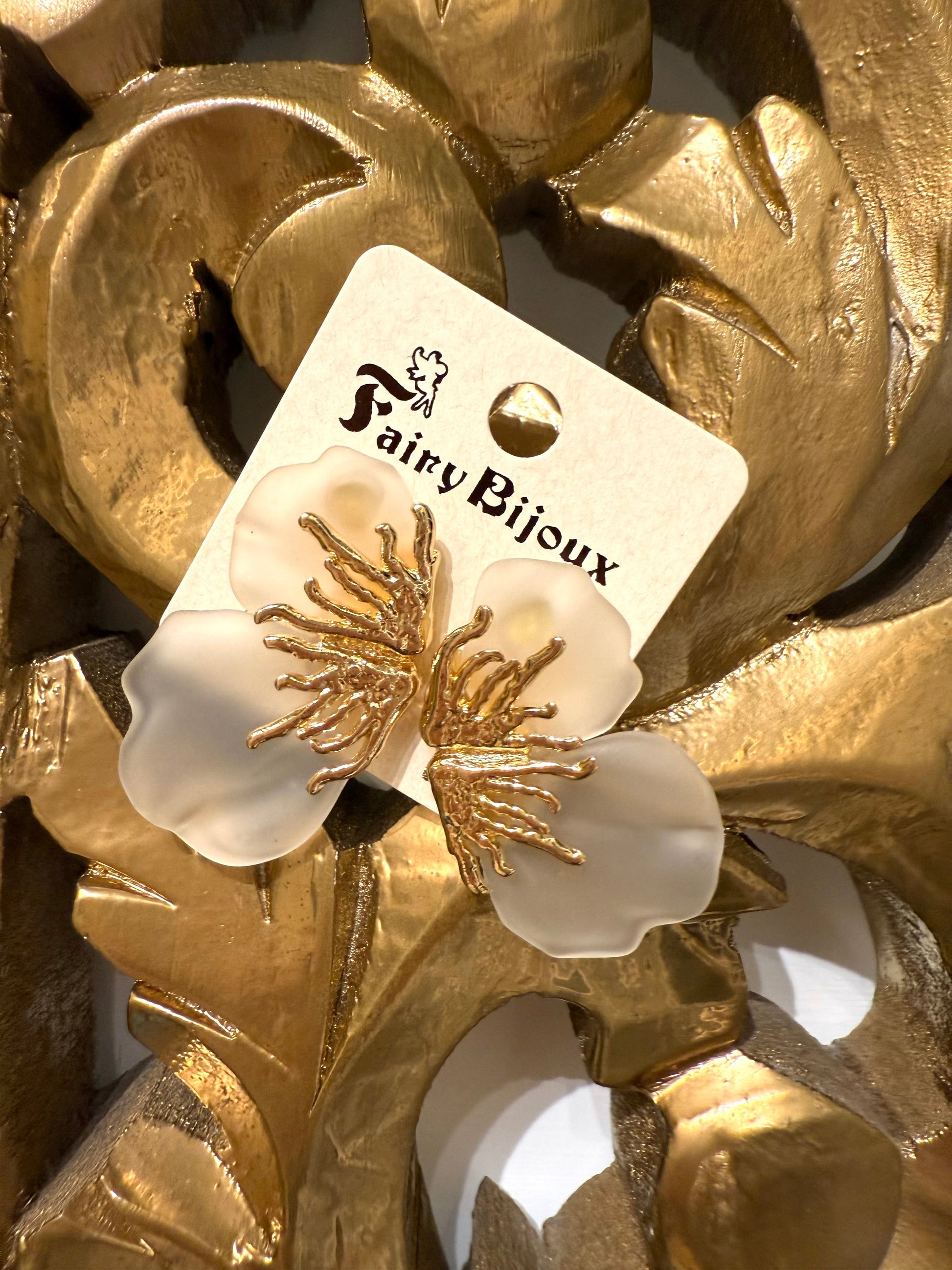 Orecchini medusa bianco