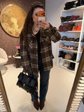 Camicia Oversize in Flanella a Quadri