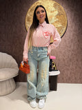 Jeans Wide Leg con strappini