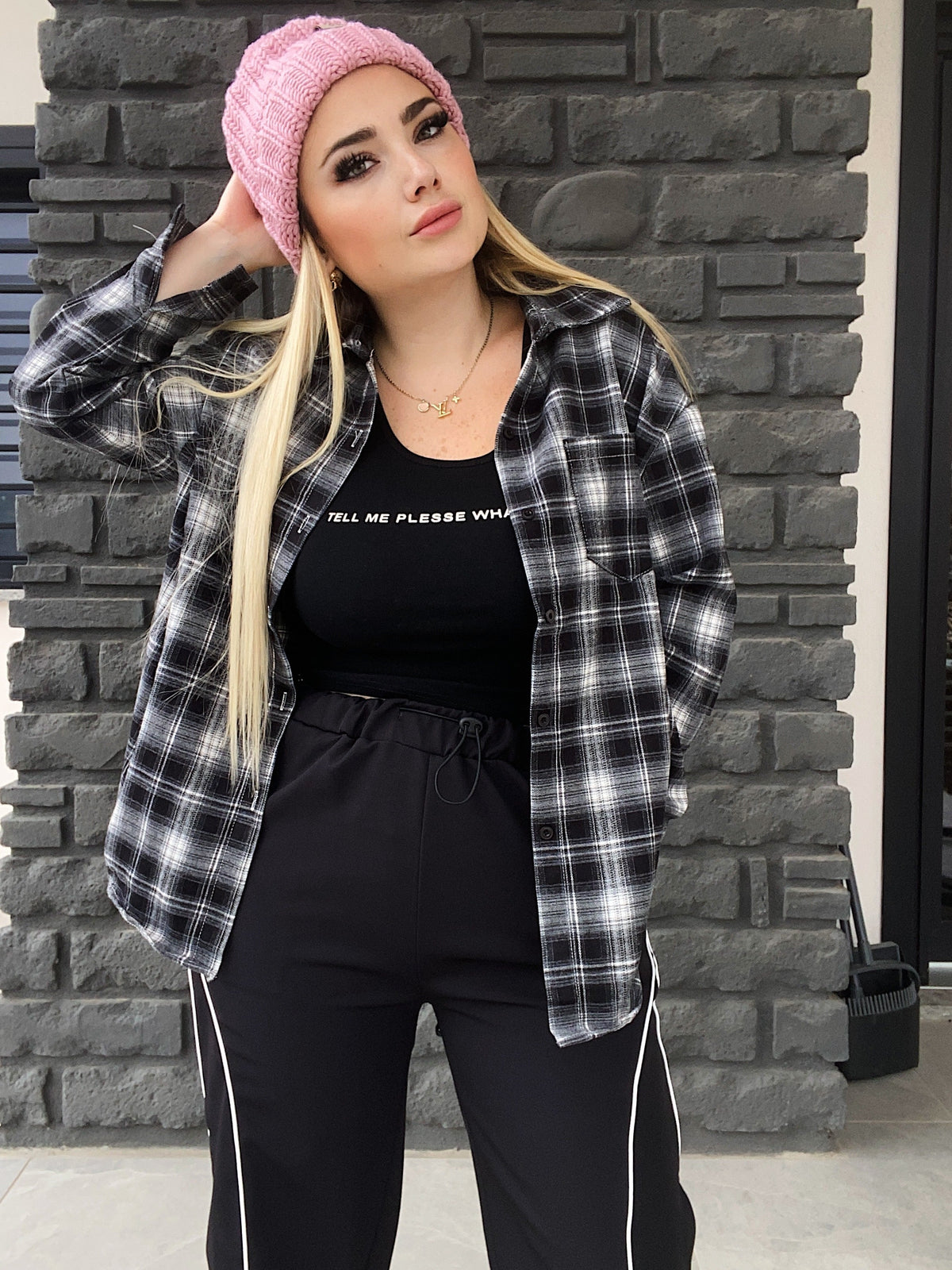 Camicia check più canotta