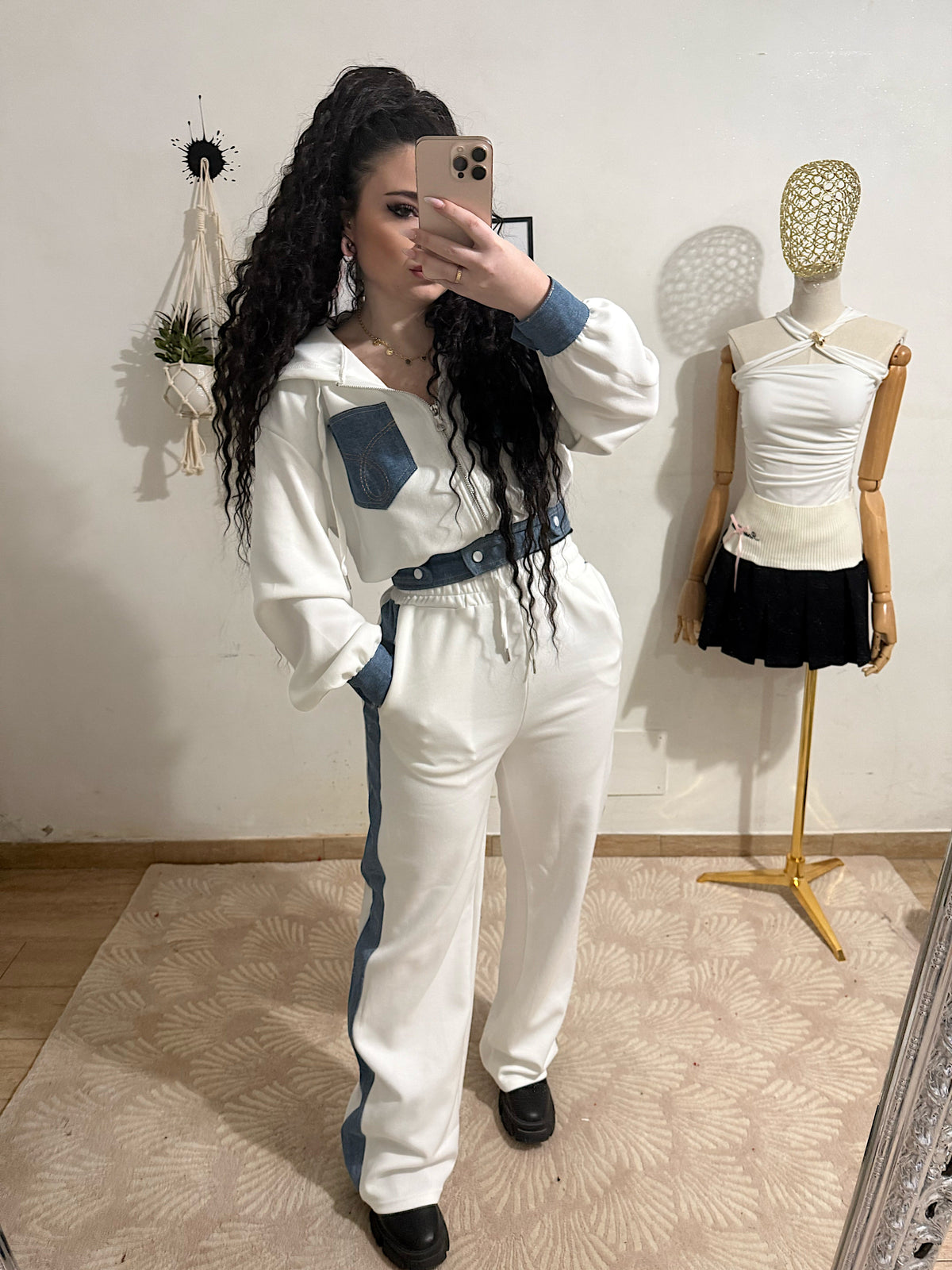 Tuta sportiva in denim