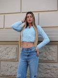 Cardigan morbidissimo celeste pastello