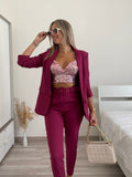 Top con paillettes rosa