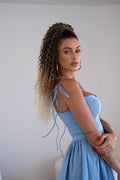 Coda #t2/27/613 Riccio afro con coulisse bionda degradè